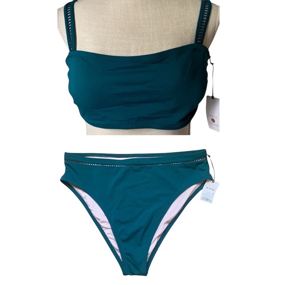 Shade & Shore Other - NWT SHADE & SHORE 2 pc. Bikini top & bottoms in Deep Teal - Size XL